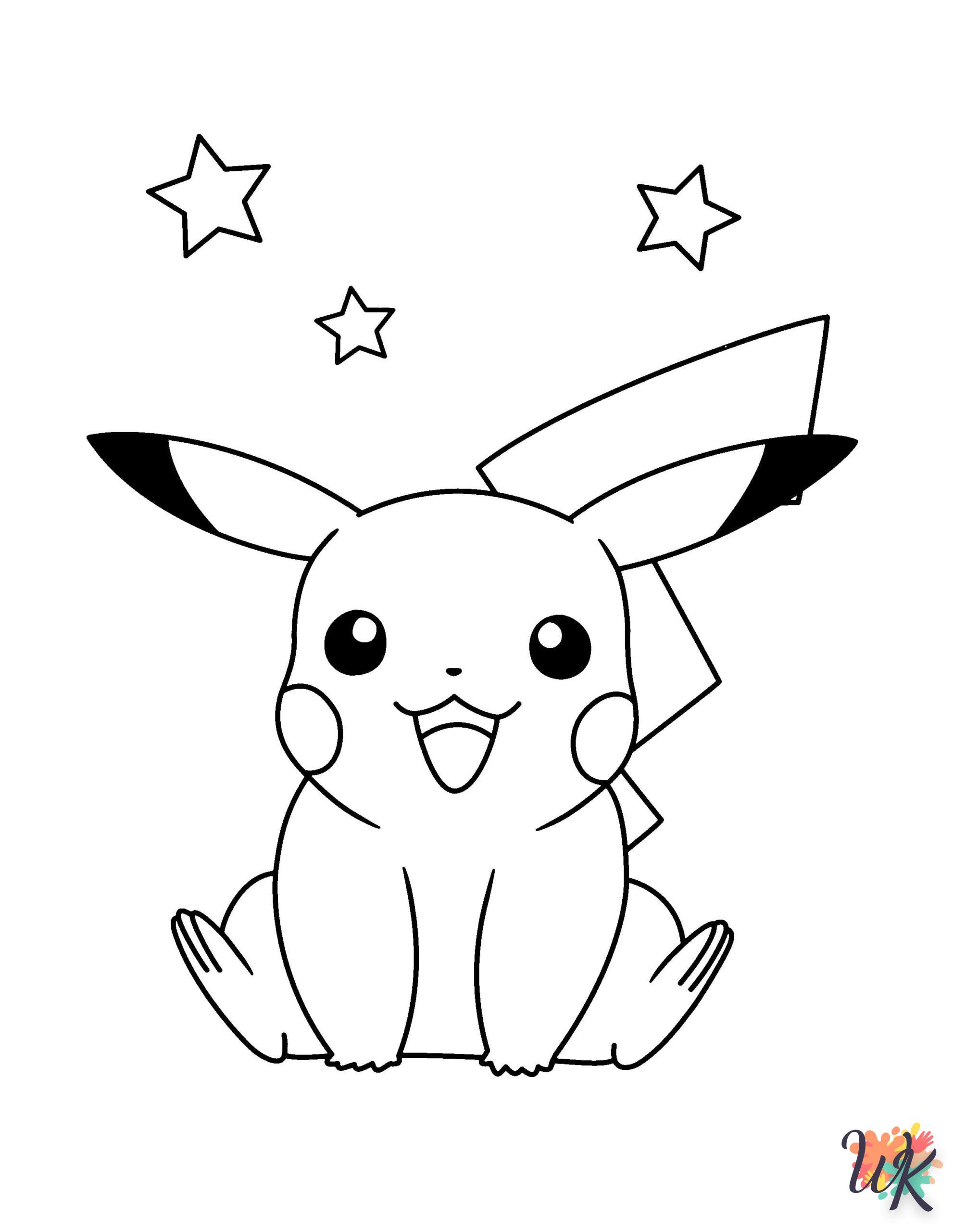 coloriage Pikachu  pour bebe a imprimer