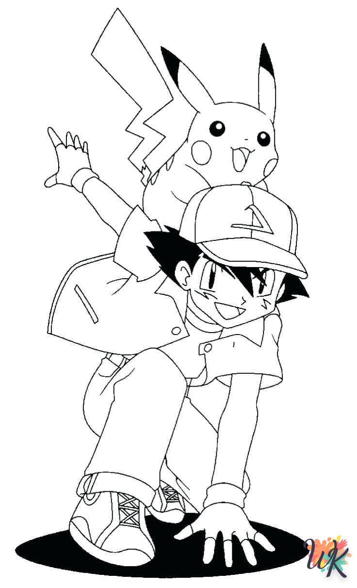 coloriage Pikachu  pour lutter contre le stress 1