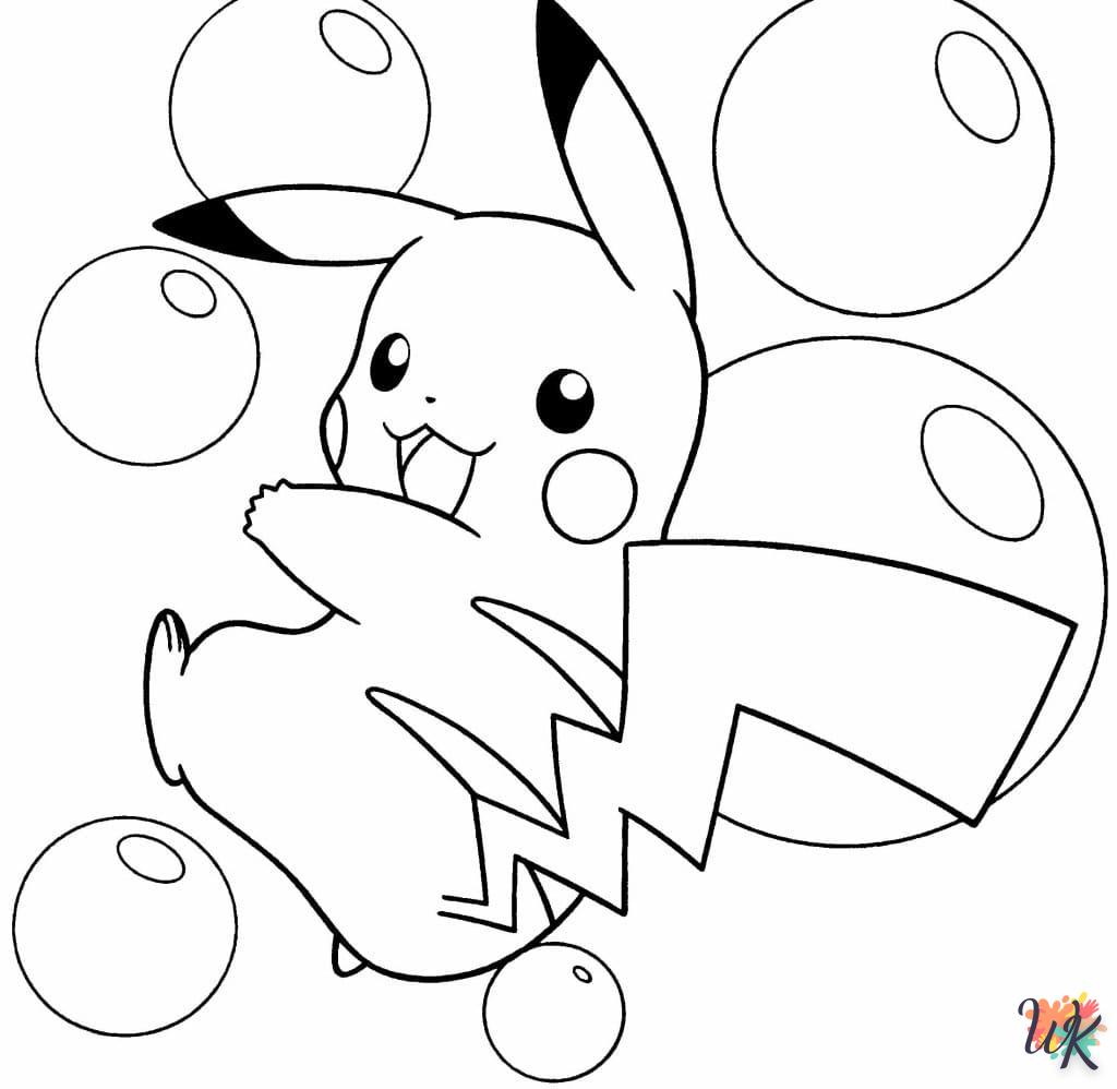 coloriage Pikachu  à imprimer pour enfant de 12 ans