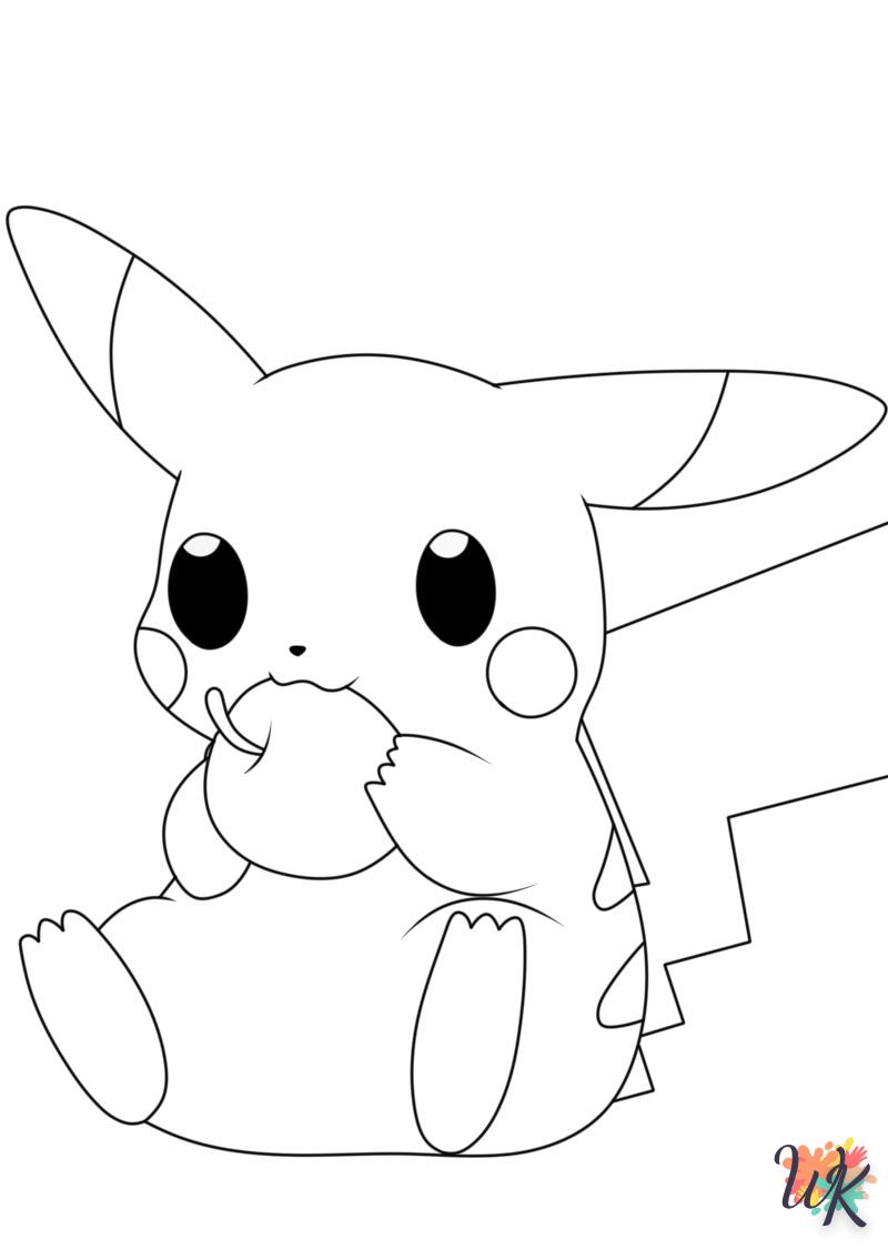 coloriage Pikachu  bebe animaux a imprimer gratuit 1