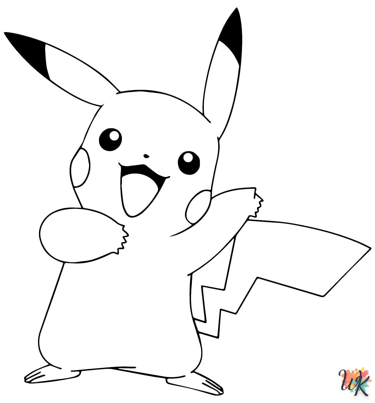 coloriage Pikachu  enfant 7 ans a imprimer