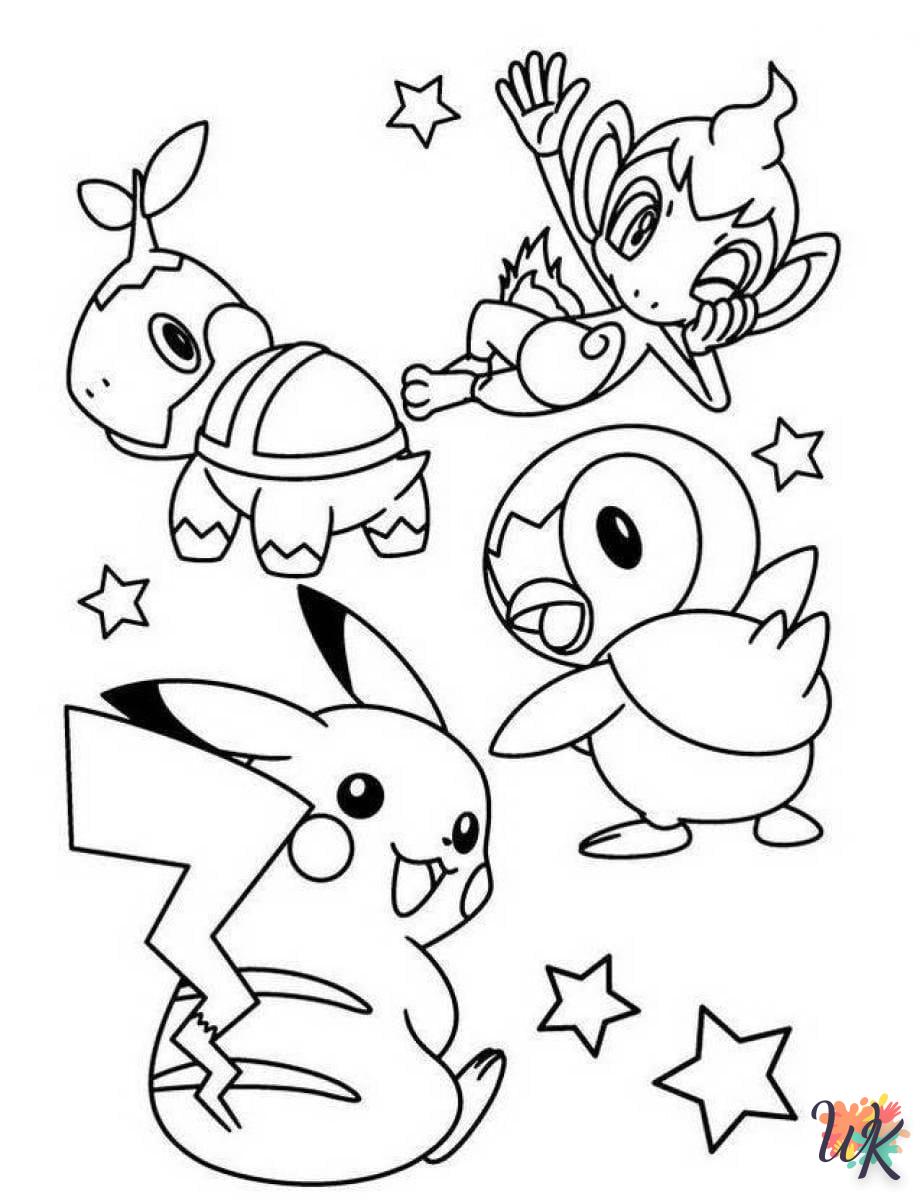 coloriage Pikachu  enfant à imprimer gratuit 2