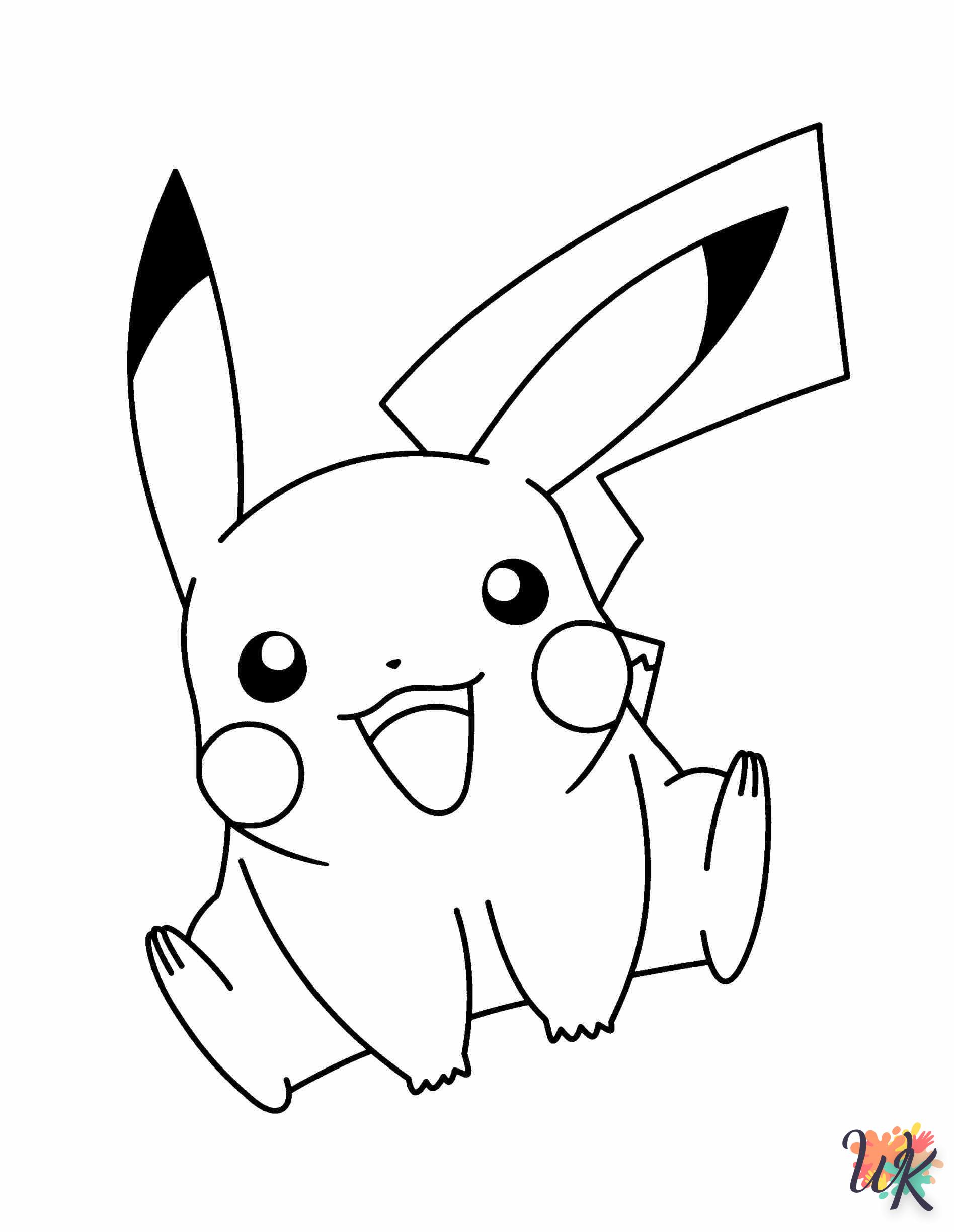 coloriage Pikachu  à imprimer pdf gratuit