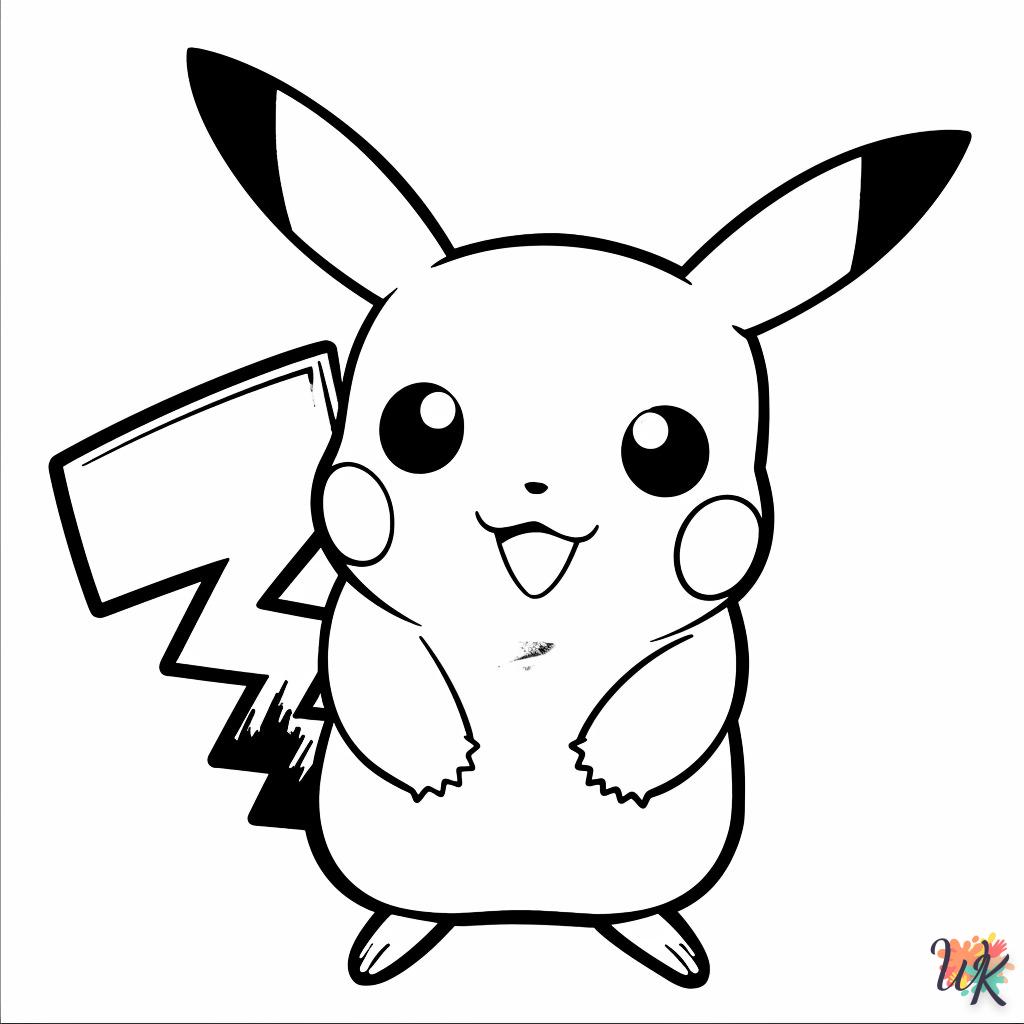 coloriage Pikachu  et decoupage