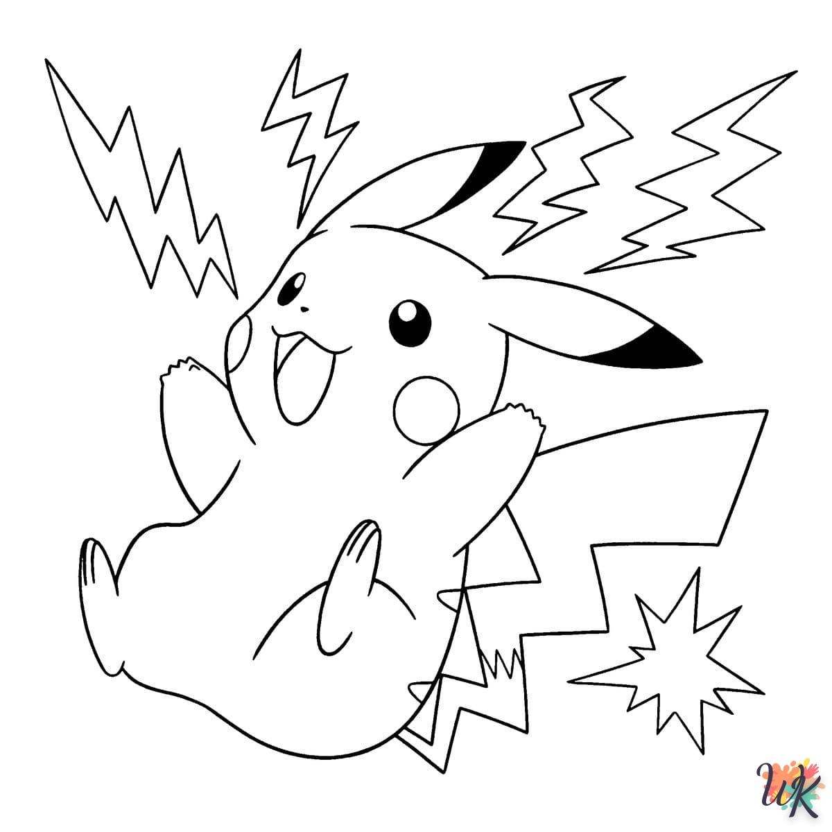 imprimer coloriage Pikachu  pour enfant