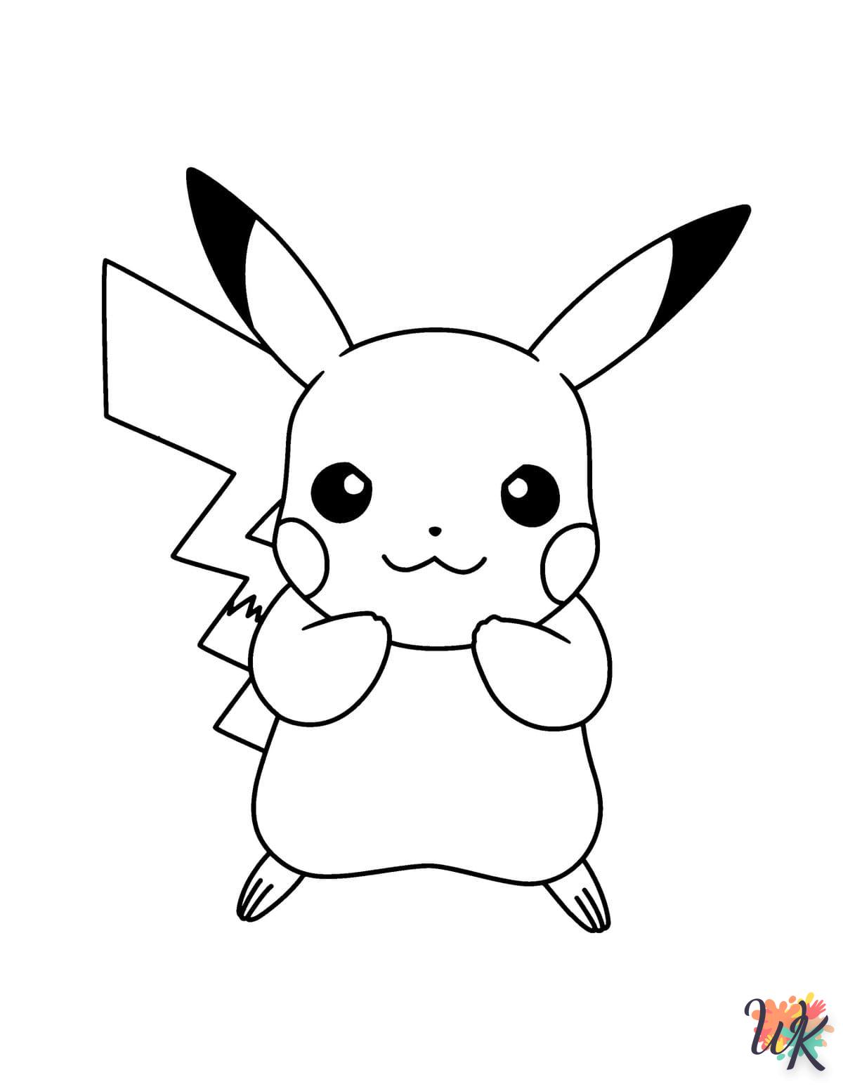 image de coloriage Pikachu  pour enfant
