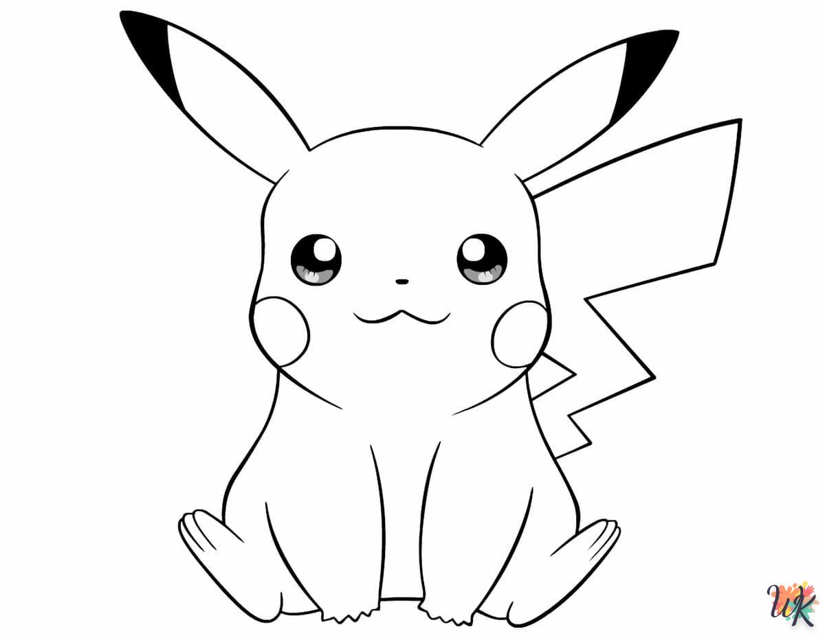 coloriage Pikachu  bebe animaux a imprimer gratuit 2