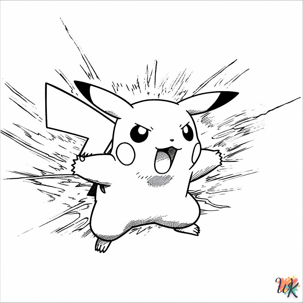 télécharger coloriage Pikachu  gratuit