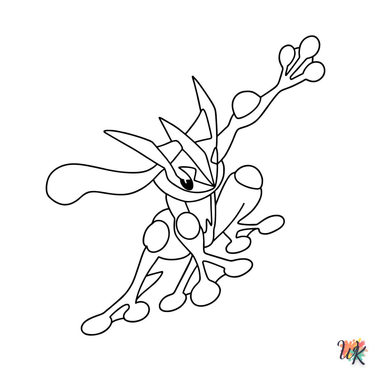 coloriage Pokémon Greninja  à imprimer pour enfant de 6 ans