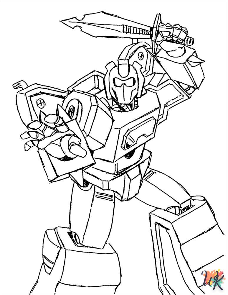 Robot coloring page to print a4