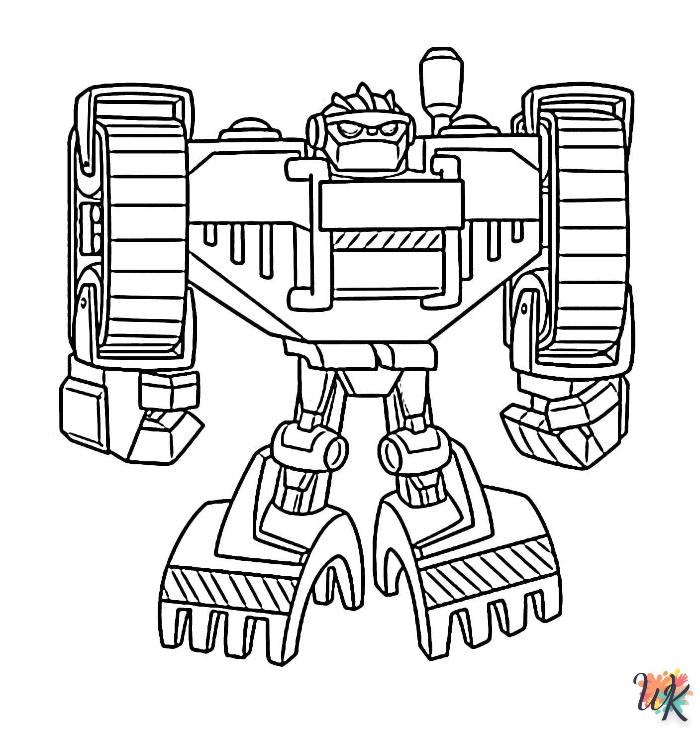 Robot coloring page for children aged 5 to print 1