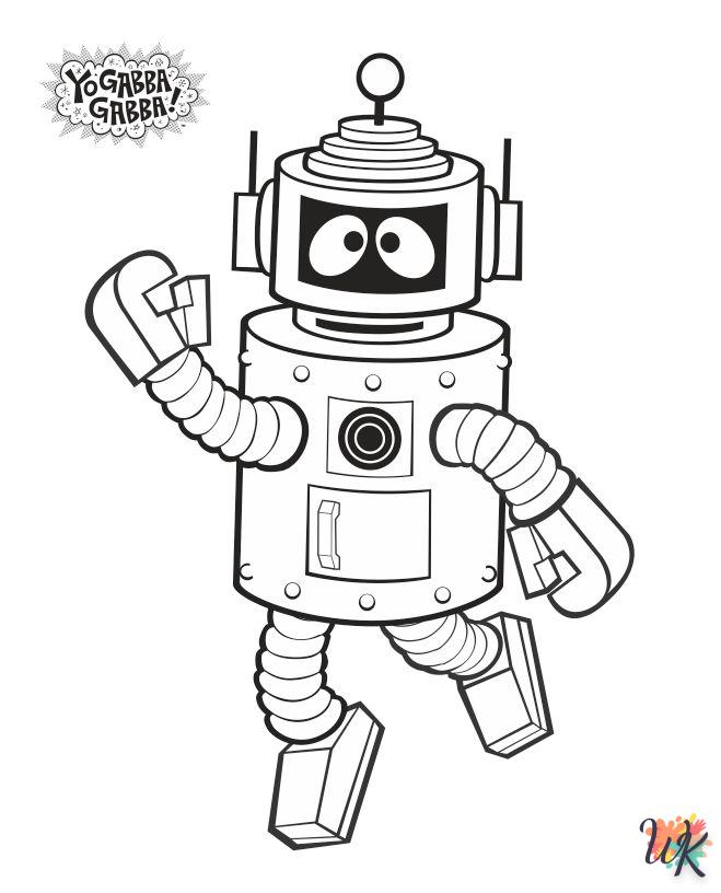 Robot coloring page to print