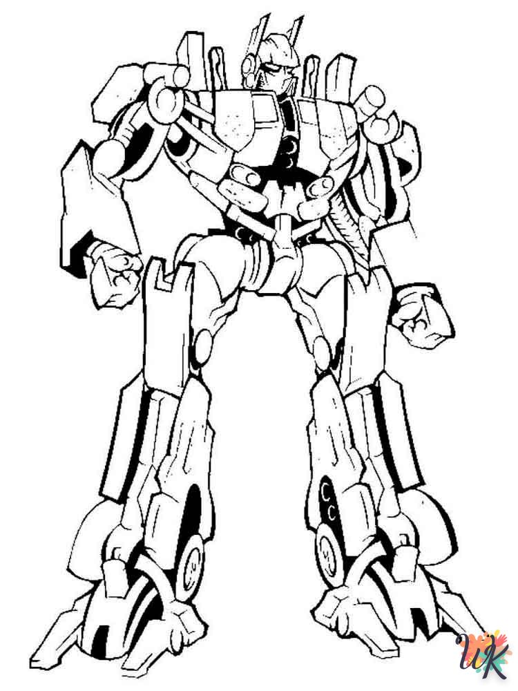 Robot coloring page to print for 12 year old children