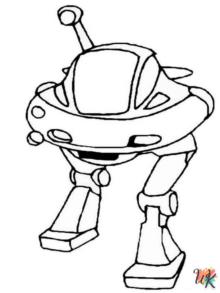 Robot coloring page to print for free