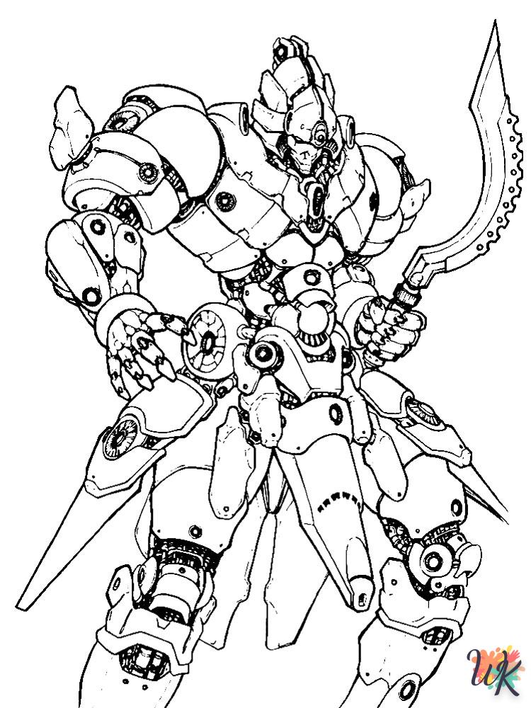 Robot coloring page to print 1