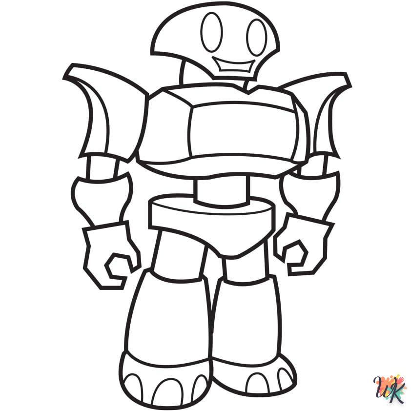 Robot coloring page to print for free pdf