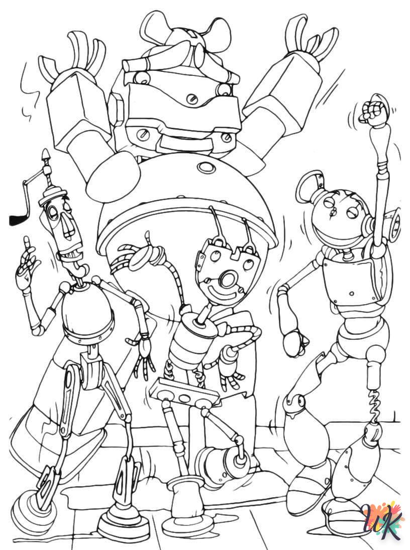 Robot coloring page to color online for free 1
