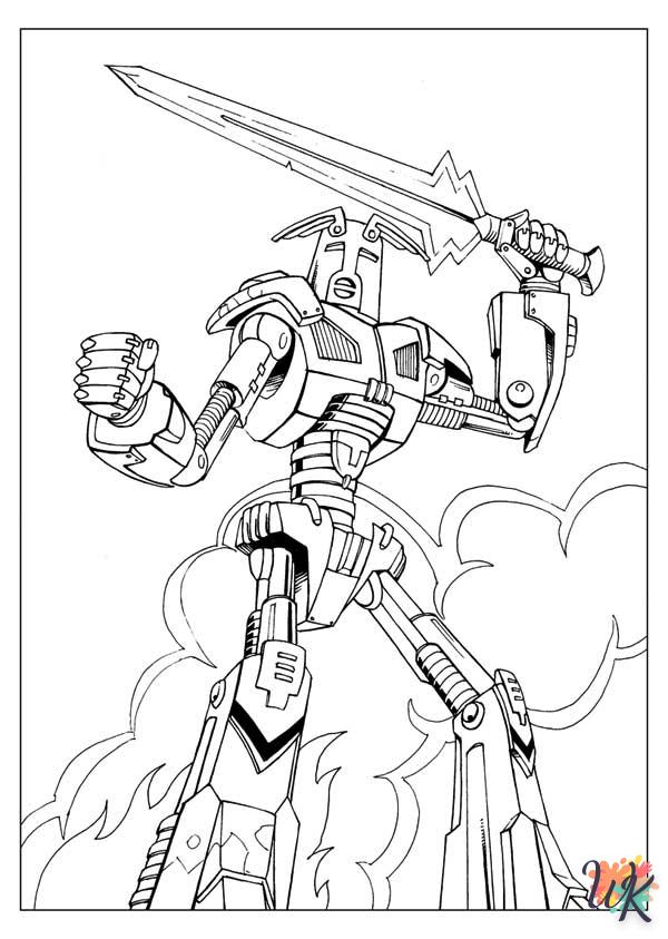 Baby robot coloring page to print