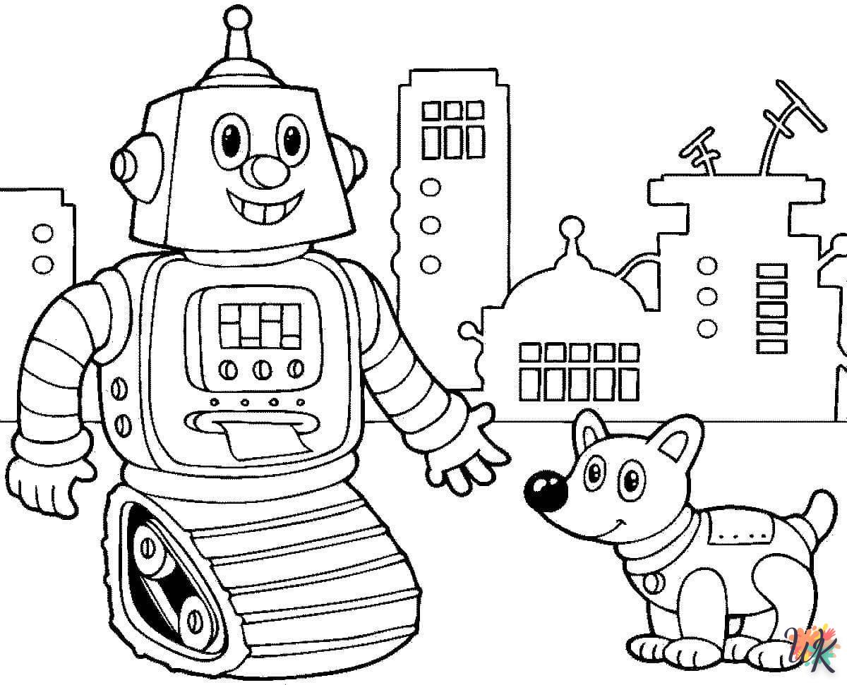Robot coloring online to color