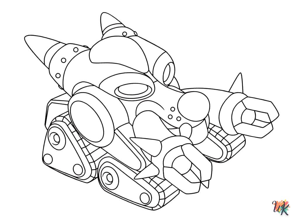 Robot coloring page for children to print free 1