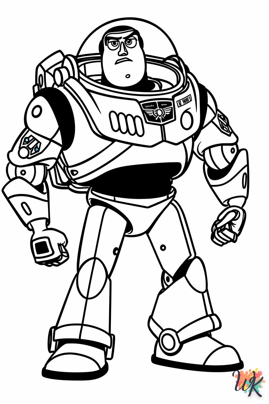 Robot coloring page to print for 4 year old children