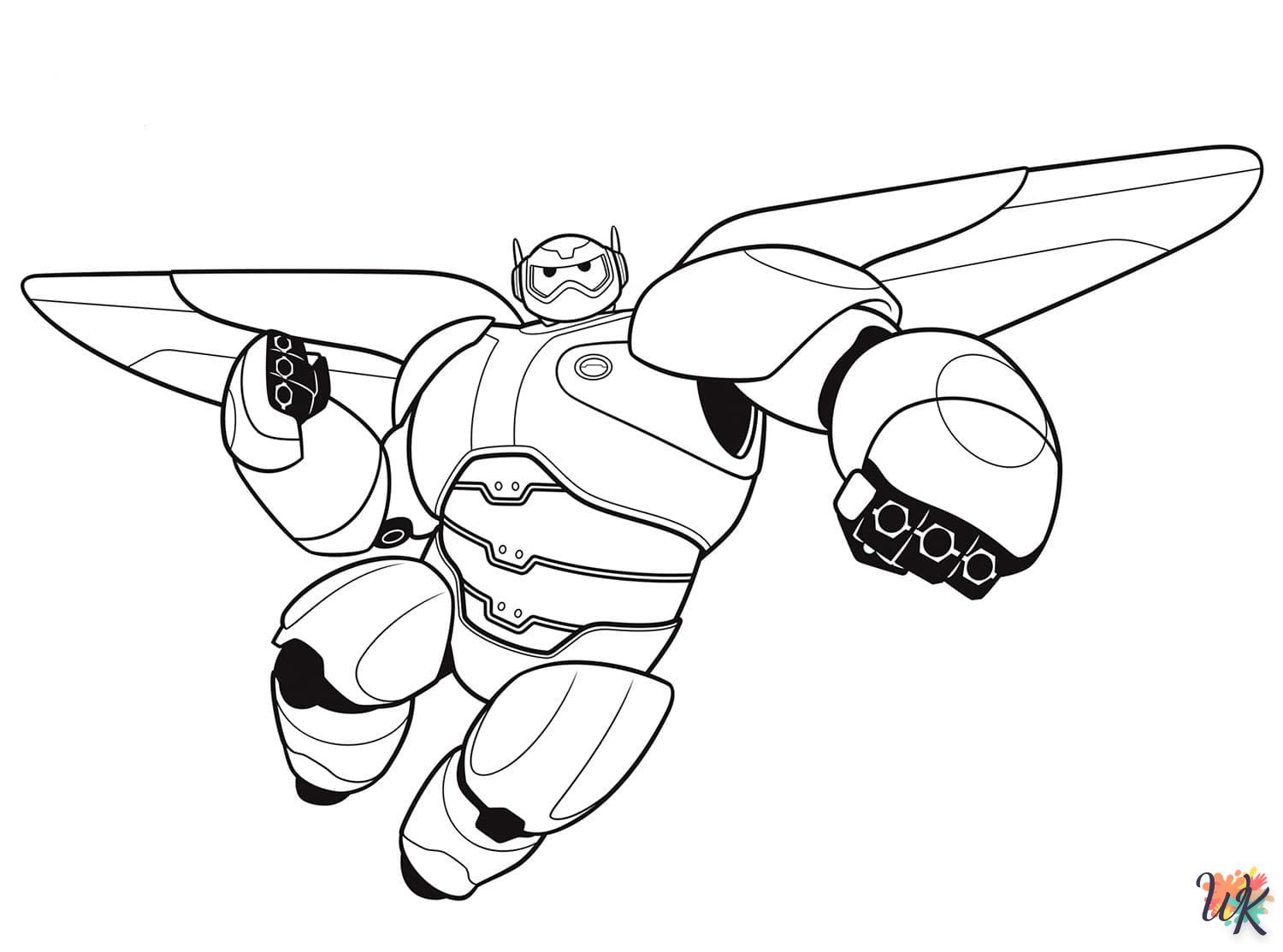 Robot coloring page for children to print