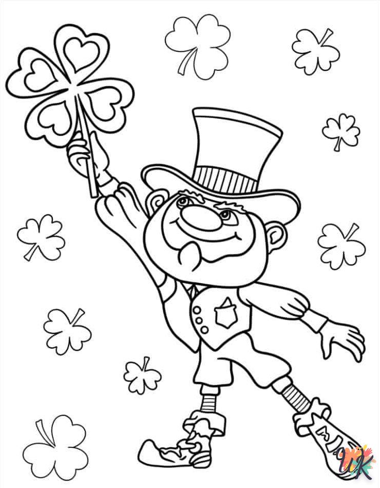 coloriage Saint Patrick  enfant à imprimer pdf