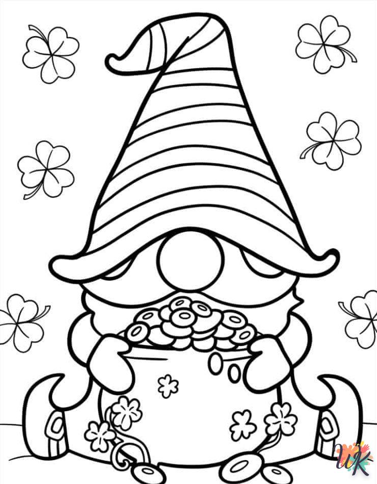 coloriage Saint Patrick  de noël gratuit à imprimer en ligne