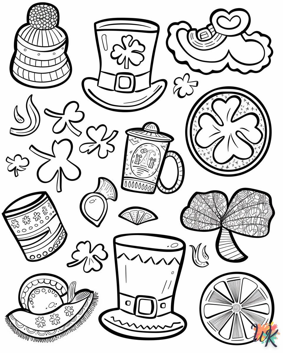 coloriage Saint Patrick  automne en ligne gratuit à imprimer