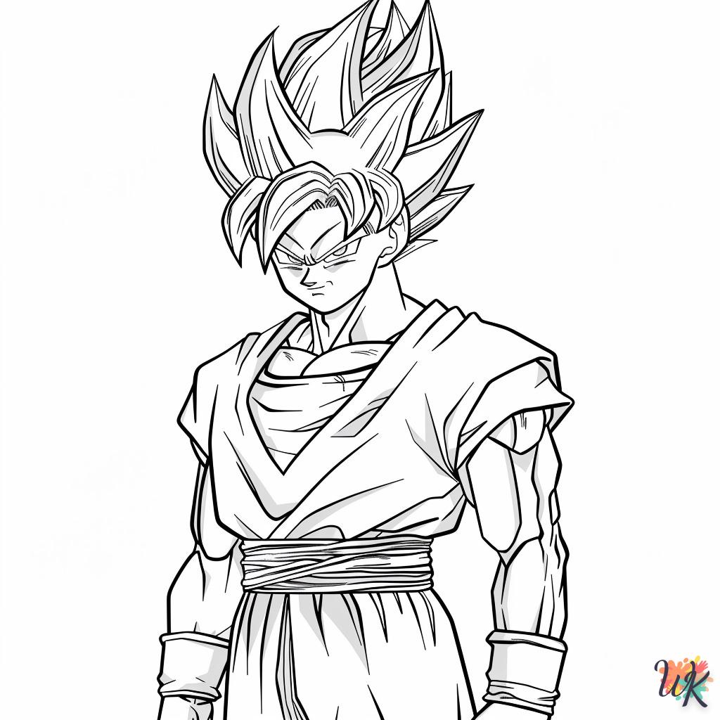 coloriage Sangoku  d'enfant a imprimer