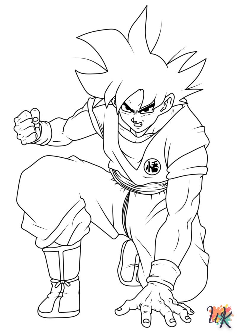 coloriage Sangoku  à imprimer pour enfant de 8 ans