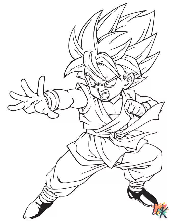 coloriage Sangoku  pour enfant de à imprimer 1