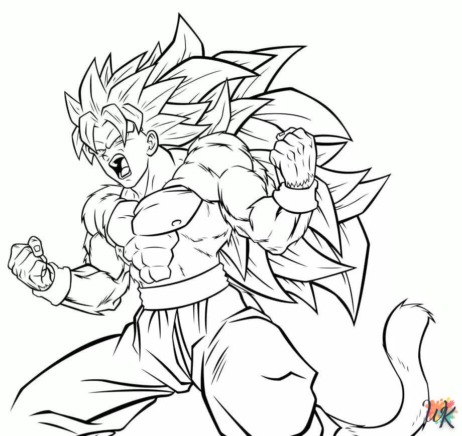 coloriage Sangoku  gratuit à imprimer 1