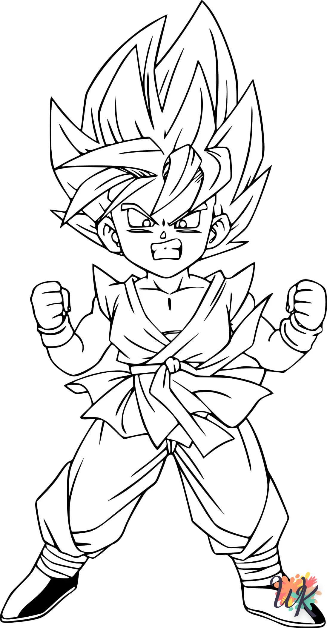 coloriage Sangoku  à imprimer pour enfant de 4 ans