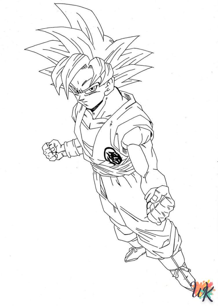 coloriage Sangoku  à imprimer pour enfant de 7 ans