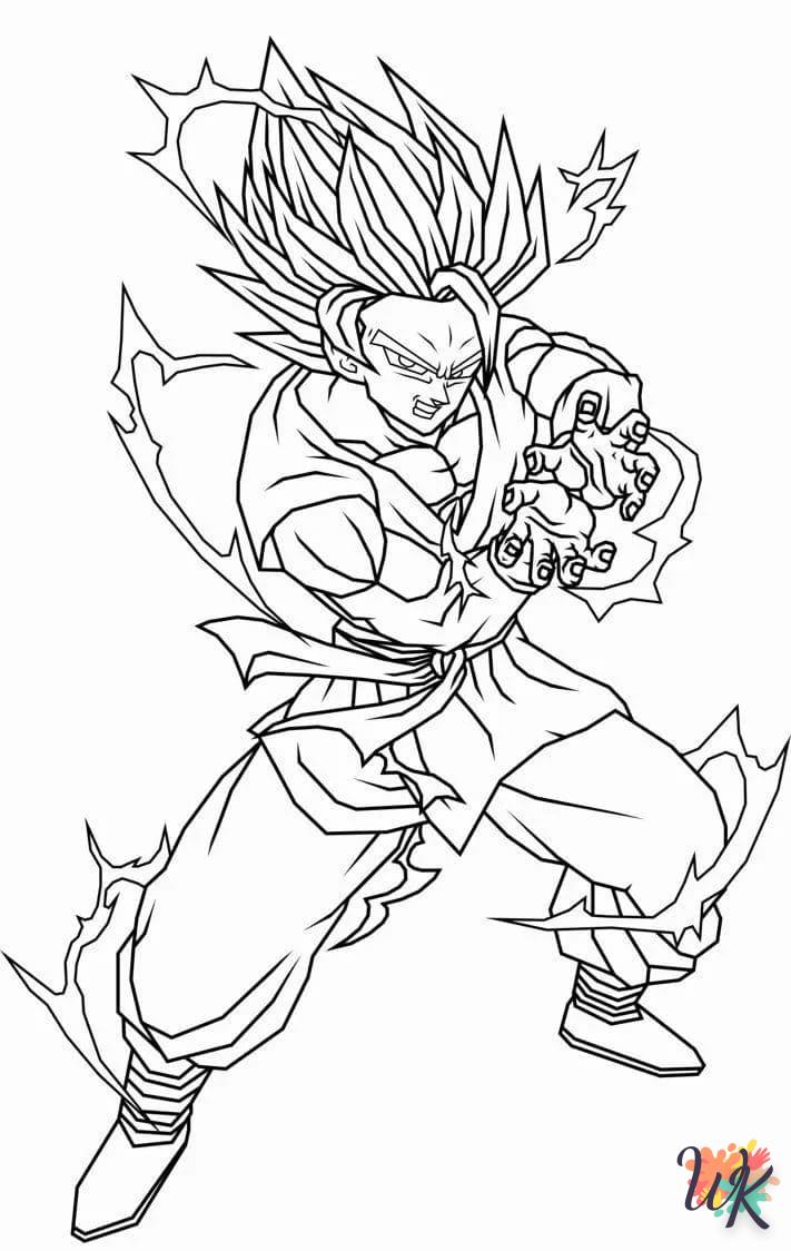 coloriage Sangoku  a imprimer pour enfant de 4 ans 1