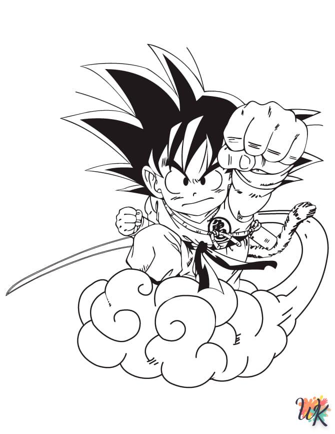 coloriage Sangoku  a colorier en ligne gratuitement