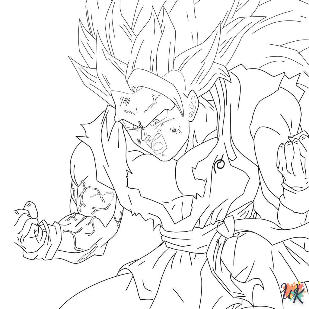 coloriage Sangoku  à numéro adulte en ligne gratuit