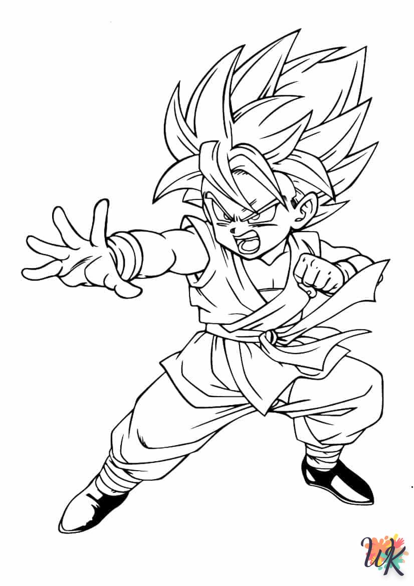 coloriage Sangoku  educatif pour enfant 1