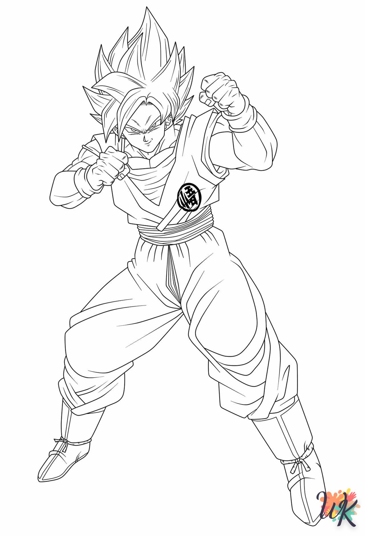 coloriage Sangoku  pour enfant de à imprimer 1