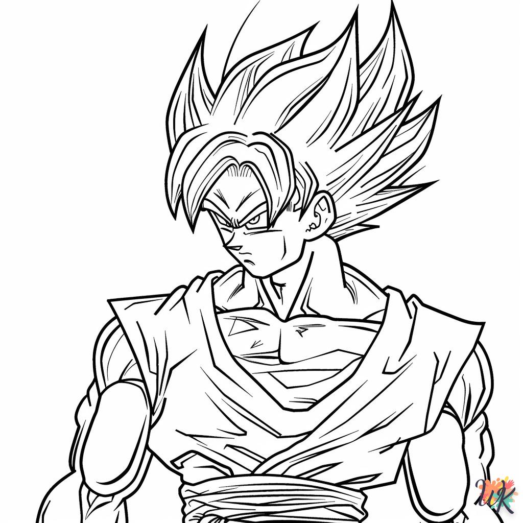 coloriage Sangoku  a imprimer pour enfant de 4 ans