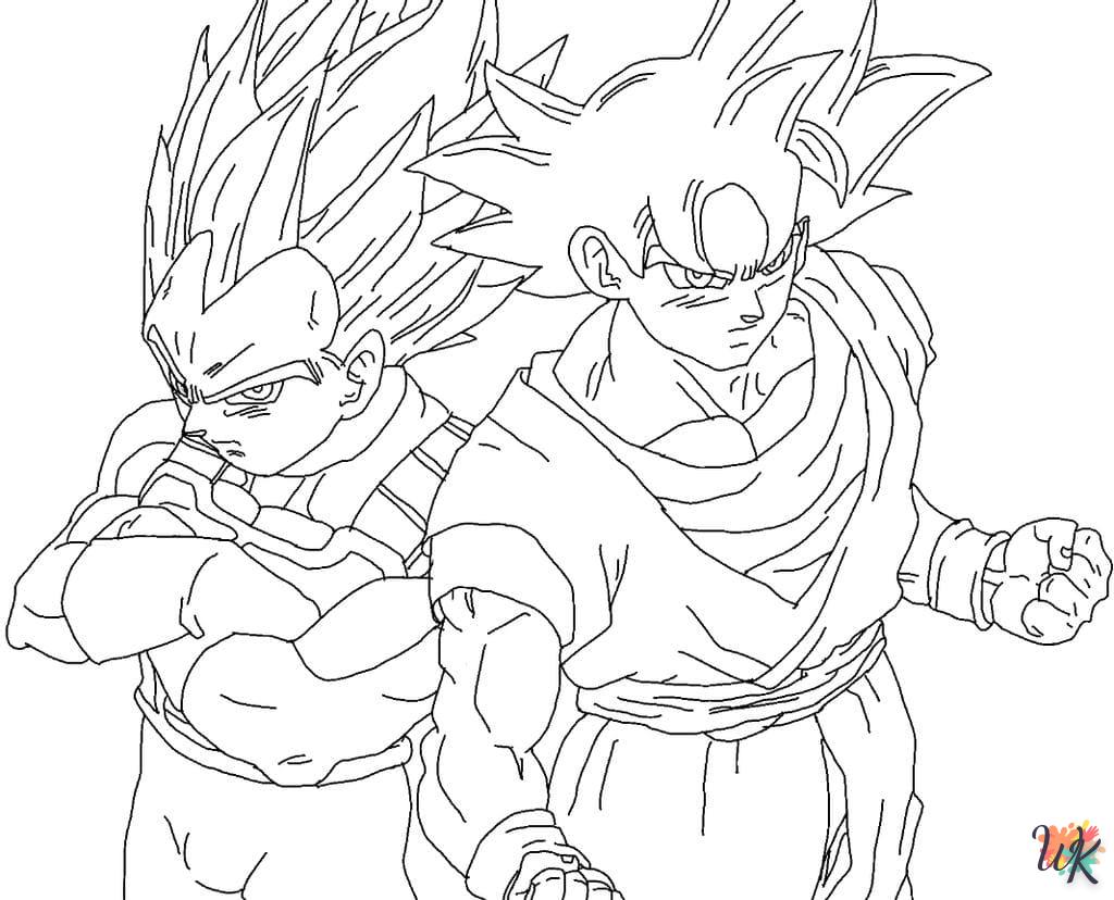 coloriage Sangoku  enfant 6 ans à imprimer