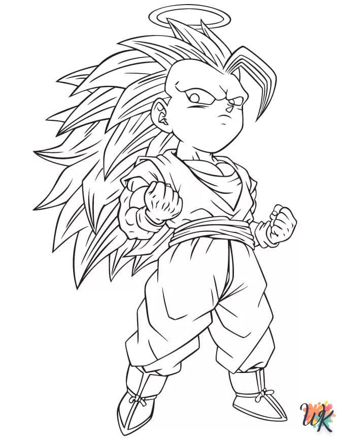 coloriage Sangoku  enfant à imprimer 2