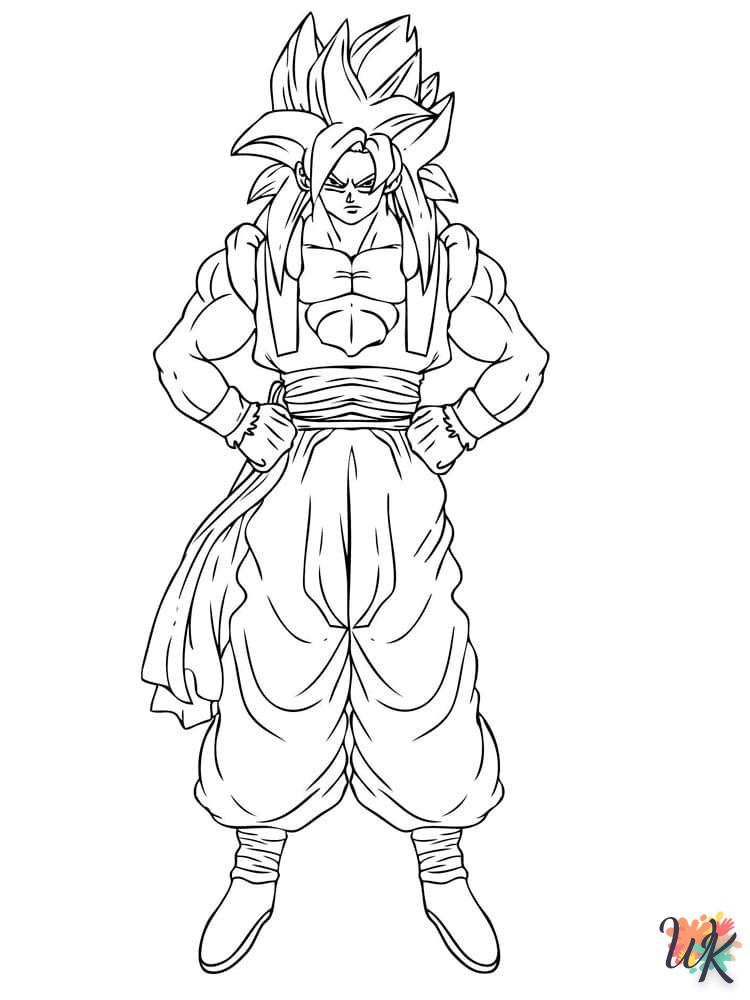 coloriage Sangoku  enfant à imprimer 1