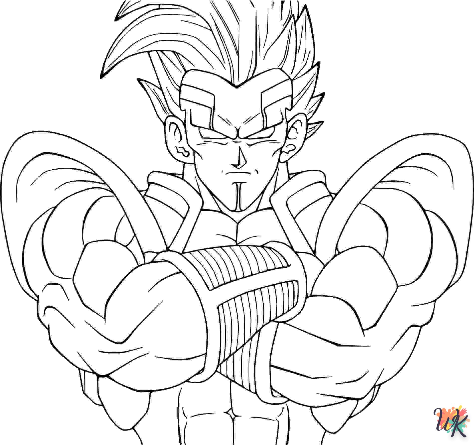 coloriage Sangoku  pour enfant a imprimer