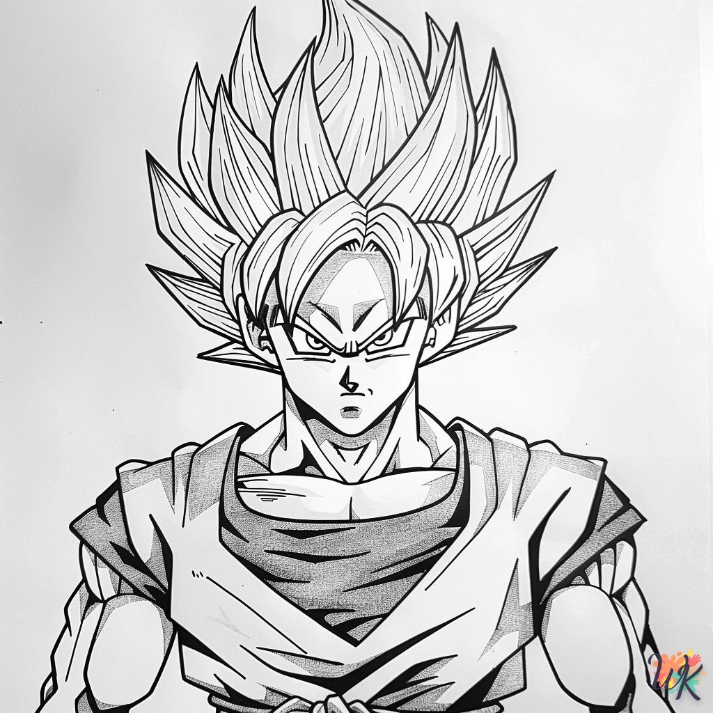 coloriage Sangoku  enfant à imprimer