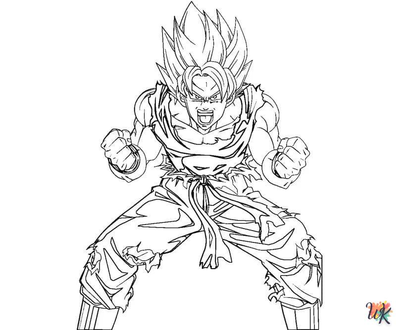 coloriage Sangoku  à imprimer pdf gratuit 3