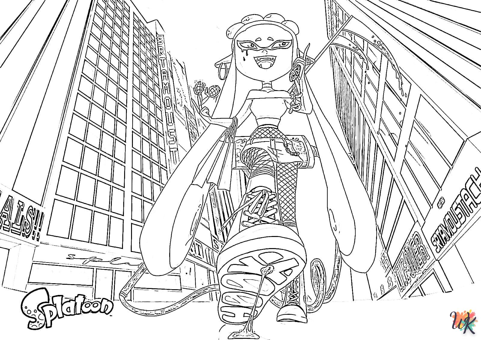 coloriage Splatoon  enfant à imprimer pdf