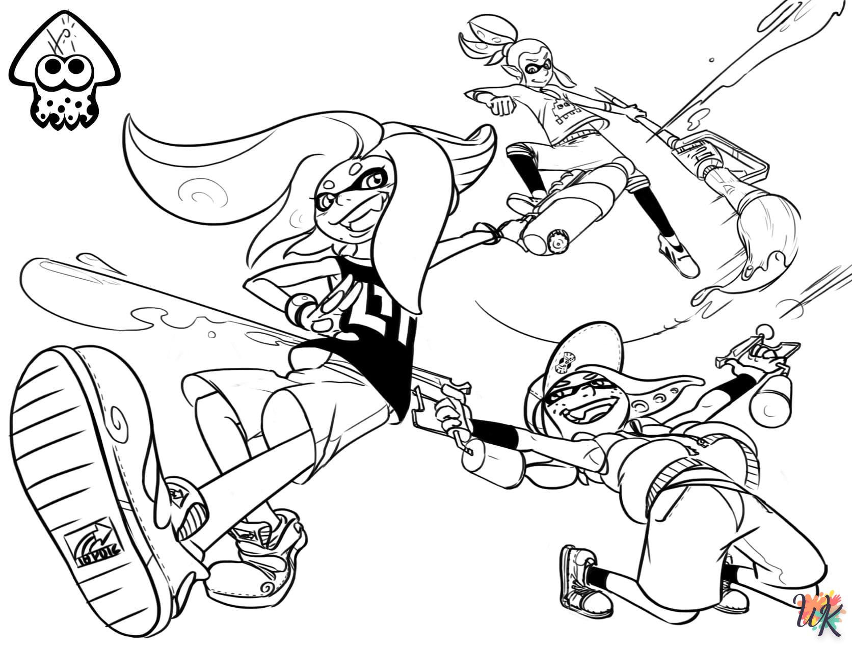 coloriage Splatoon  et découpage à imprimer