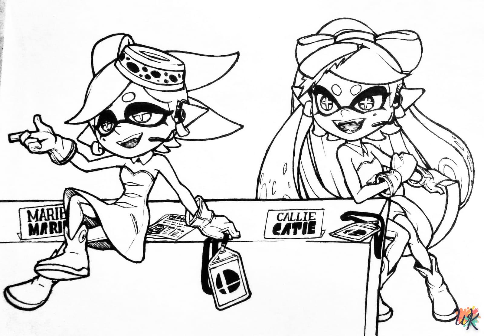 coloriage Splatoon  a imprimer enfant 5 ans